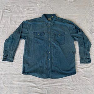 LL Bean Button Up Shirt Size Mens Large - Regular 100% Cotton